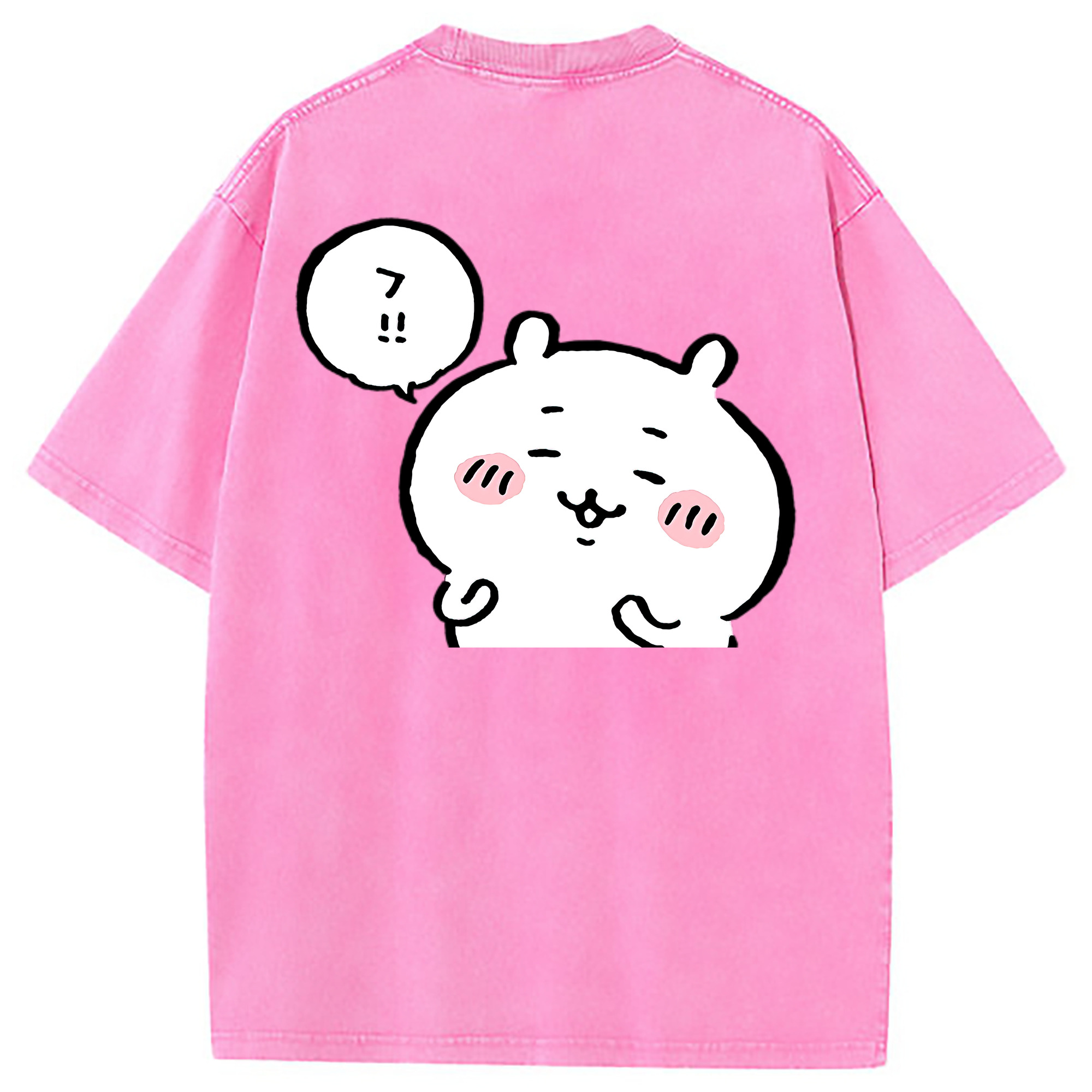 （画像用） ちいかわ ちいかわ Chii-kawa chiikawa 綿100% ヴィンテージ風 半袖Tシャツ（背面プリント）